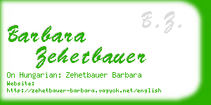 barbara zehetbauer business card